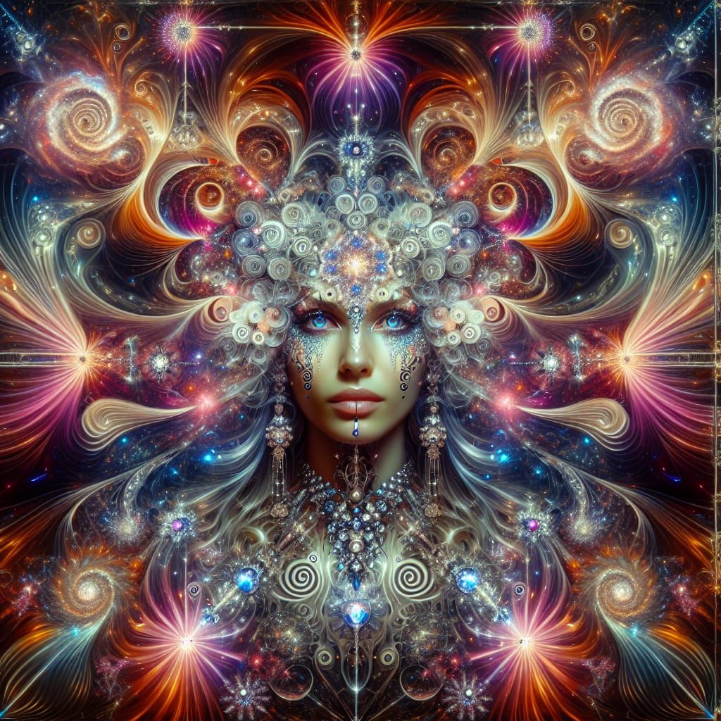 Cosmic Goddess in Fractal Harmony