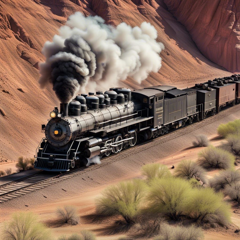 Steam Locomotive in Arizona Coal Country