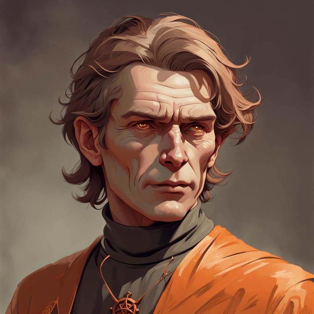 German Man Portrait with Magic and Occult Connections