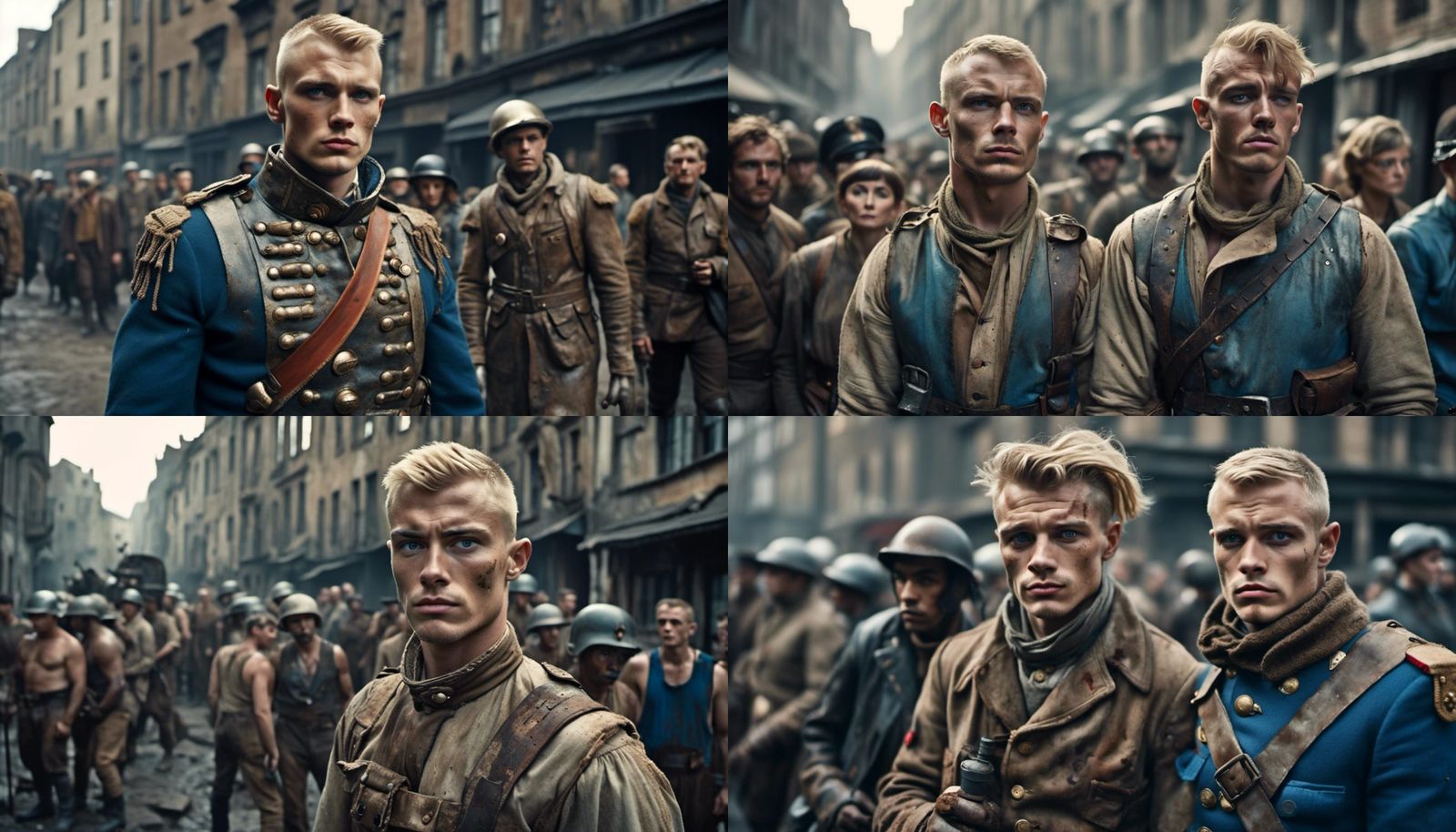 Handsome Soldier in Steampunk Apocalyptic City