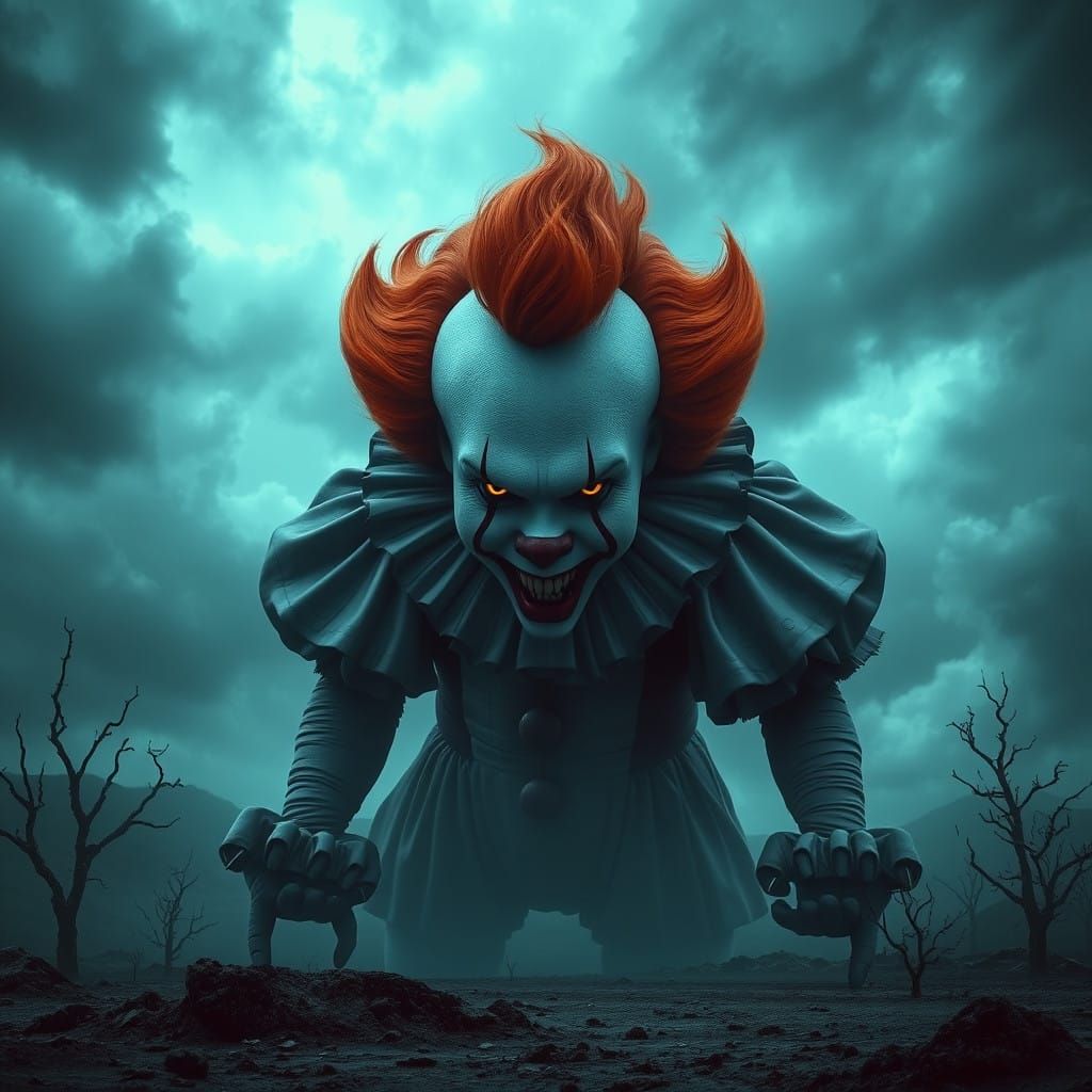 Gigantic Futuristic Pennywise, a 250ft Tall Colossal Figure