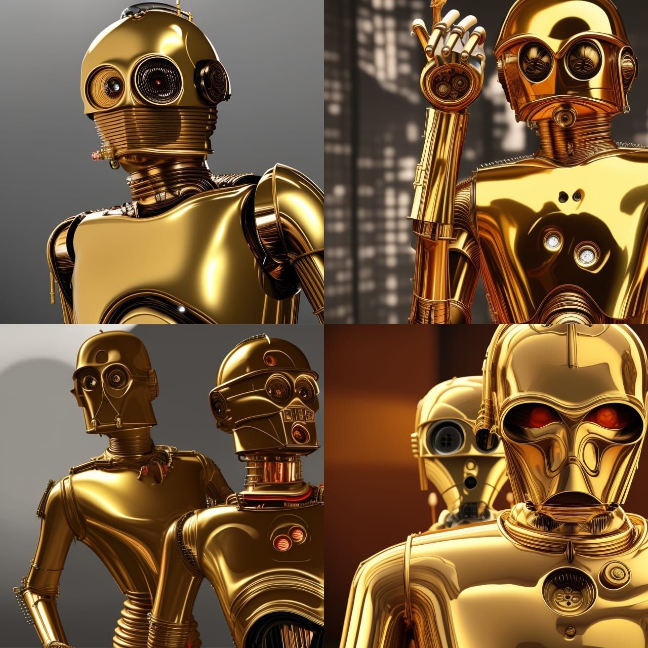 Hyperrealistic 8k C3Po from Star Wars