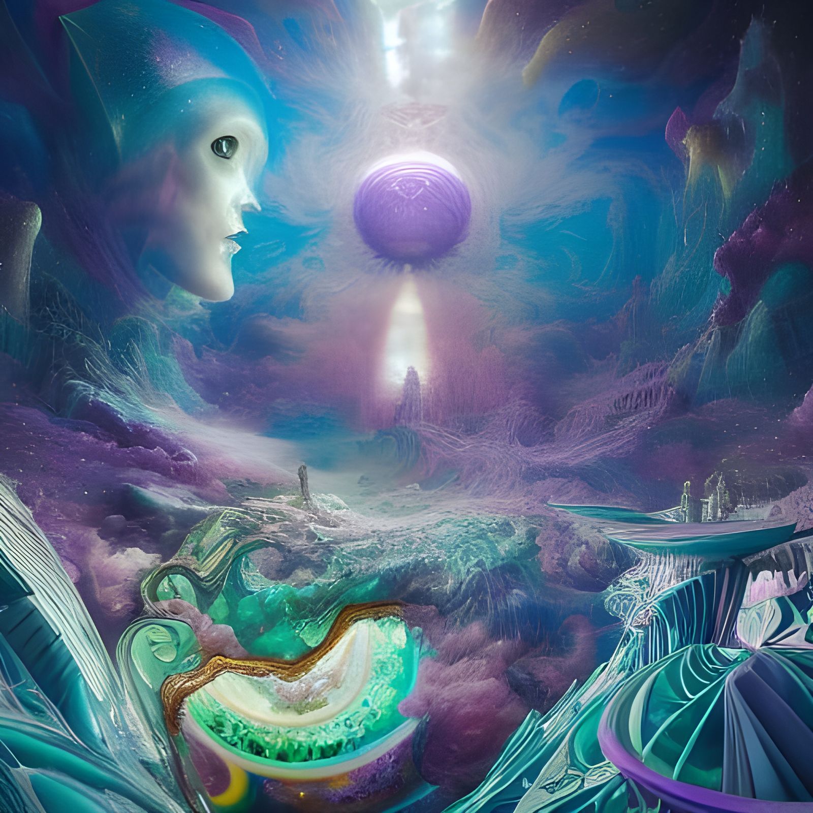 Epic Space Intersecting Astral Realms: Cosmic Masterpiece