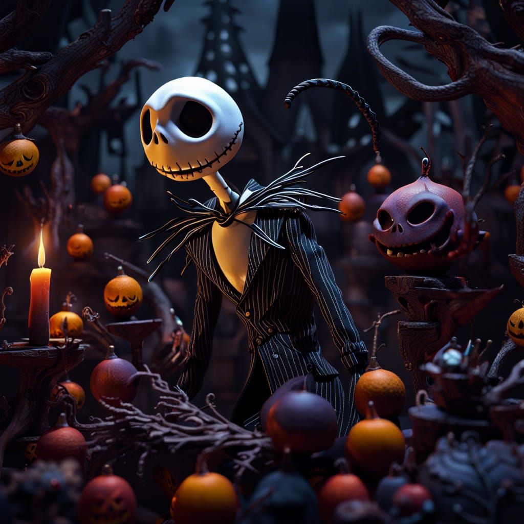 Nightmare Before Christmas Matte Painting