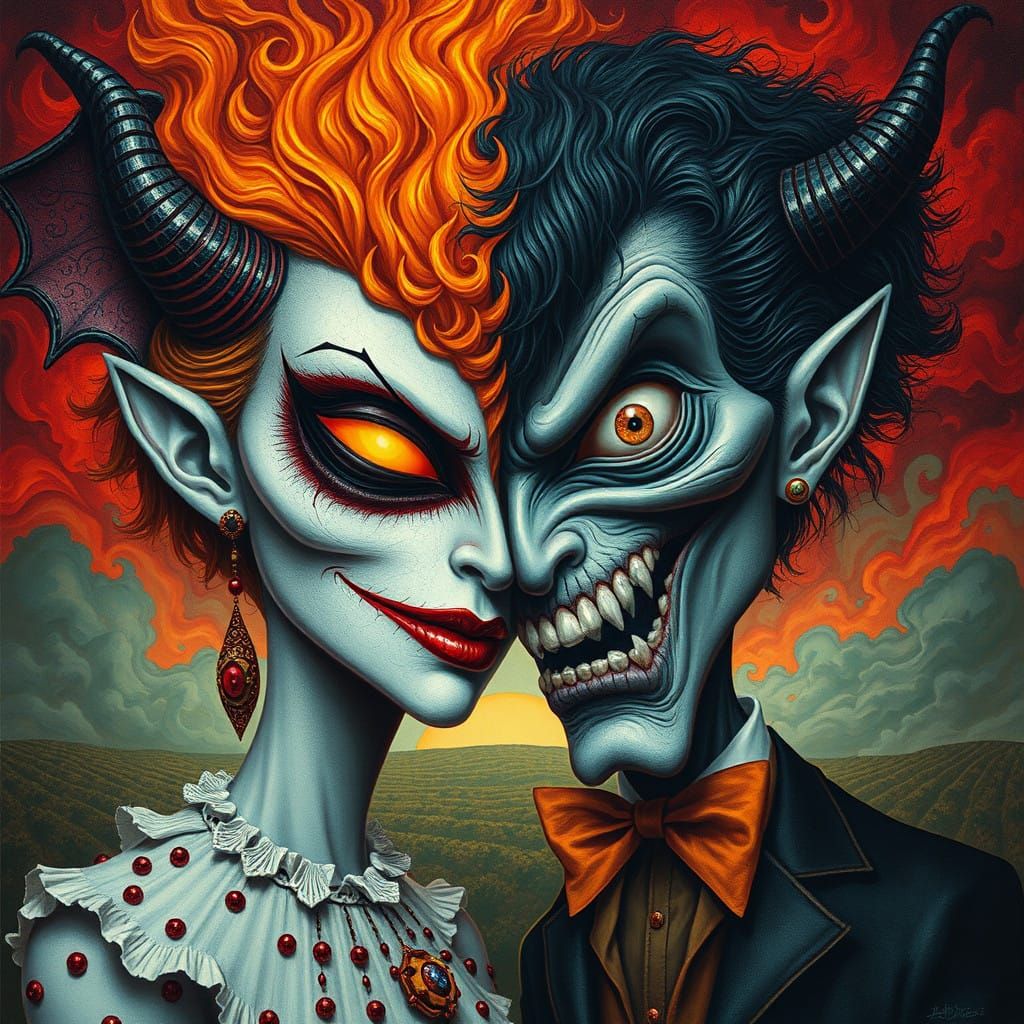 Surreal Country Goddess as Porcelain Sculpture