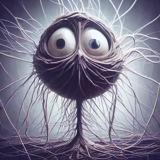 Retro-Futuristic Alien Hatching in Surreal Chromatic Landsca...