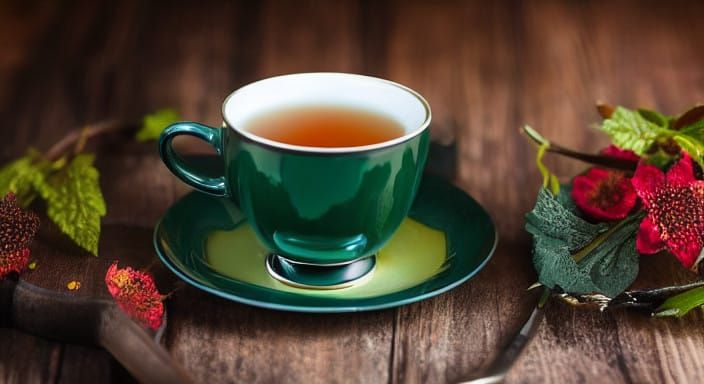 Surreal Evening Scene with High Contrast Colors