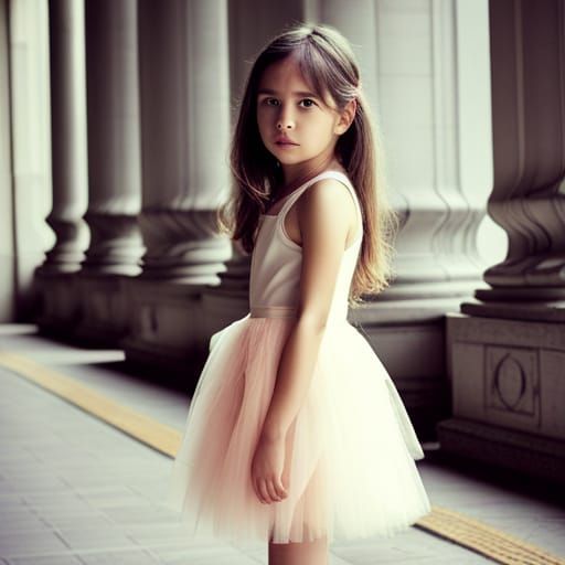 Girl in Tulle Dress Image