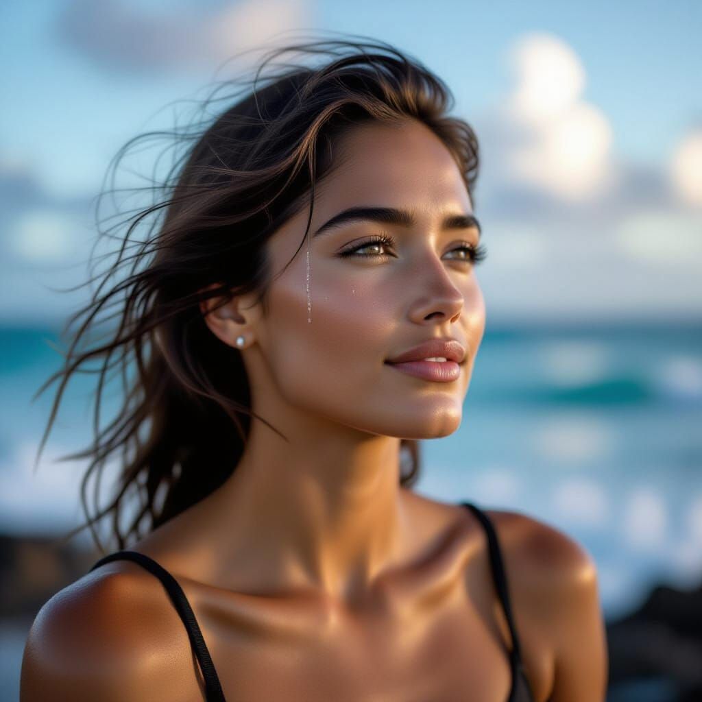 Diver's Intense Focus Before Splashdown, Dramatic Lighting