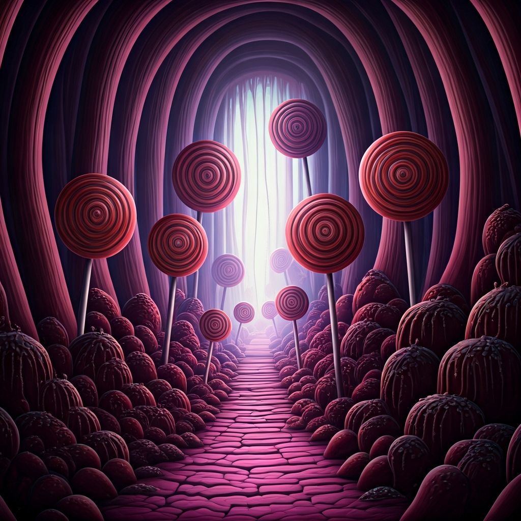 Gothic Candy Wonderland in Tim Burton Style