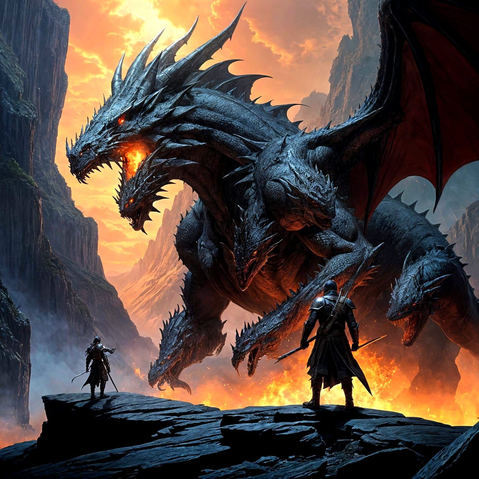 Epic Battle on Cliff Edge