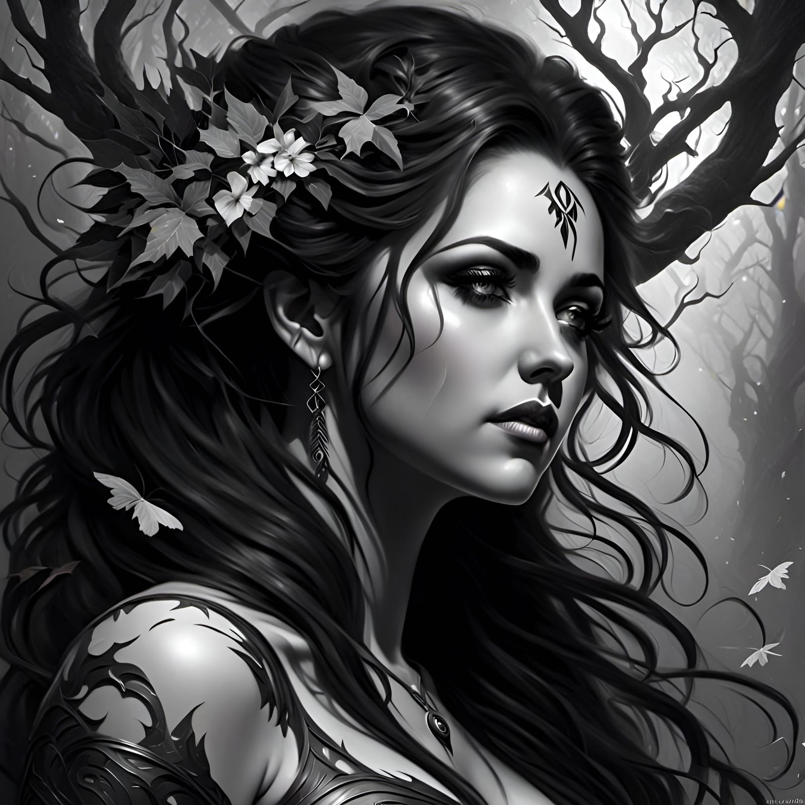 Ethereal Mist: A Broken Bond in Black and White