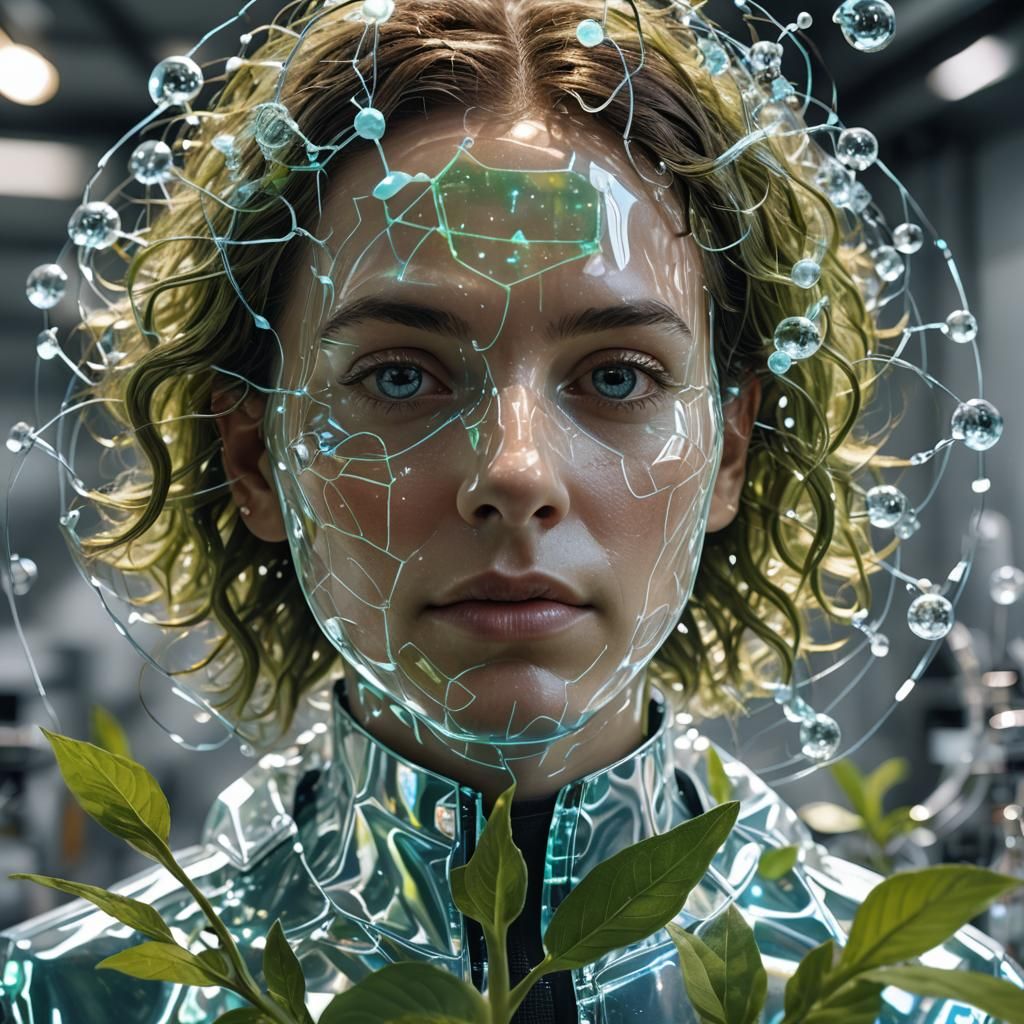 Sustainable Chemical Industry Hologram in Pastel Colors