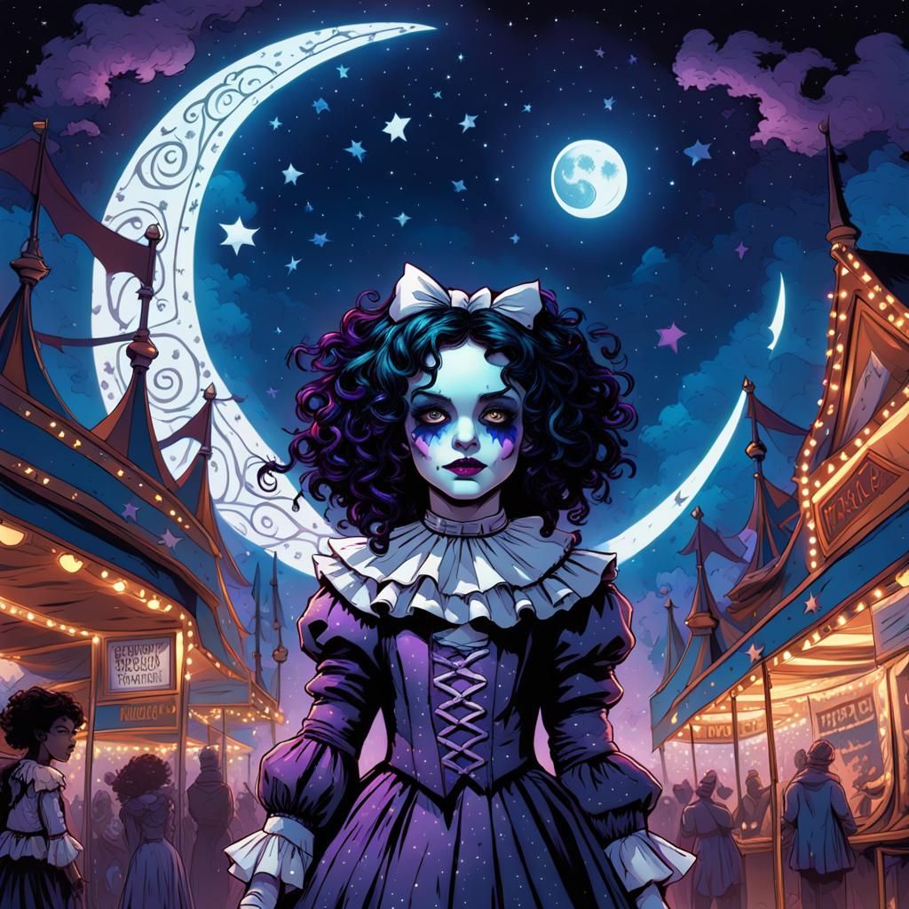 Pierrot Girl in Carnival, Comic Book Art