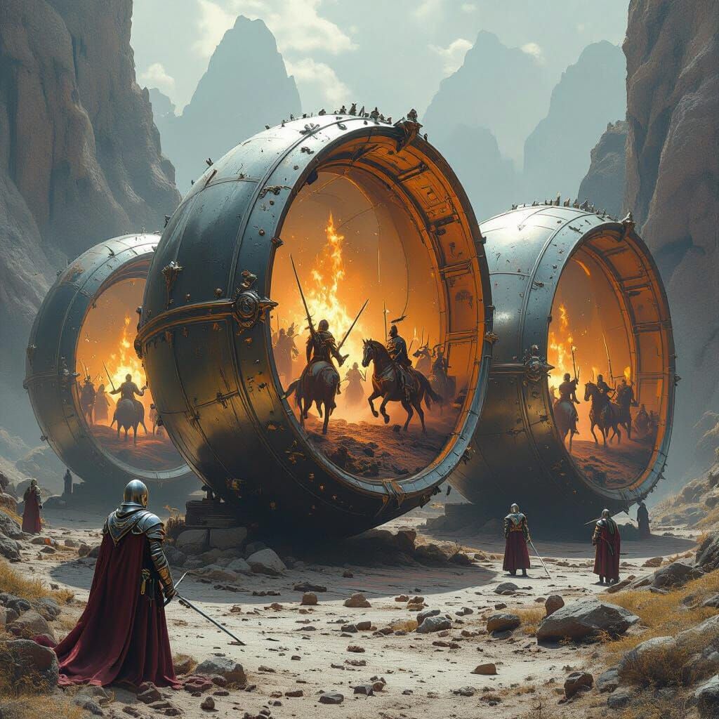 Mystical Knight Armor & Giant Nautilus Shells in Fantasy Set...