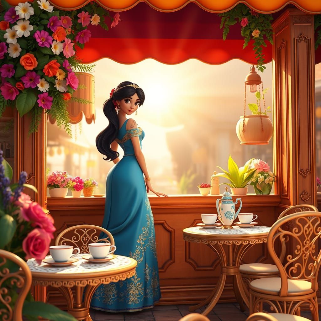 "Jasmine’s Magical Tea Spot #CafeGoals #PrincessInBloom #Roy...