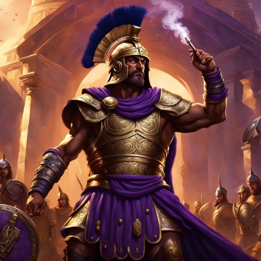 Gladiator's Victory: Dark Fantasy Concept Art