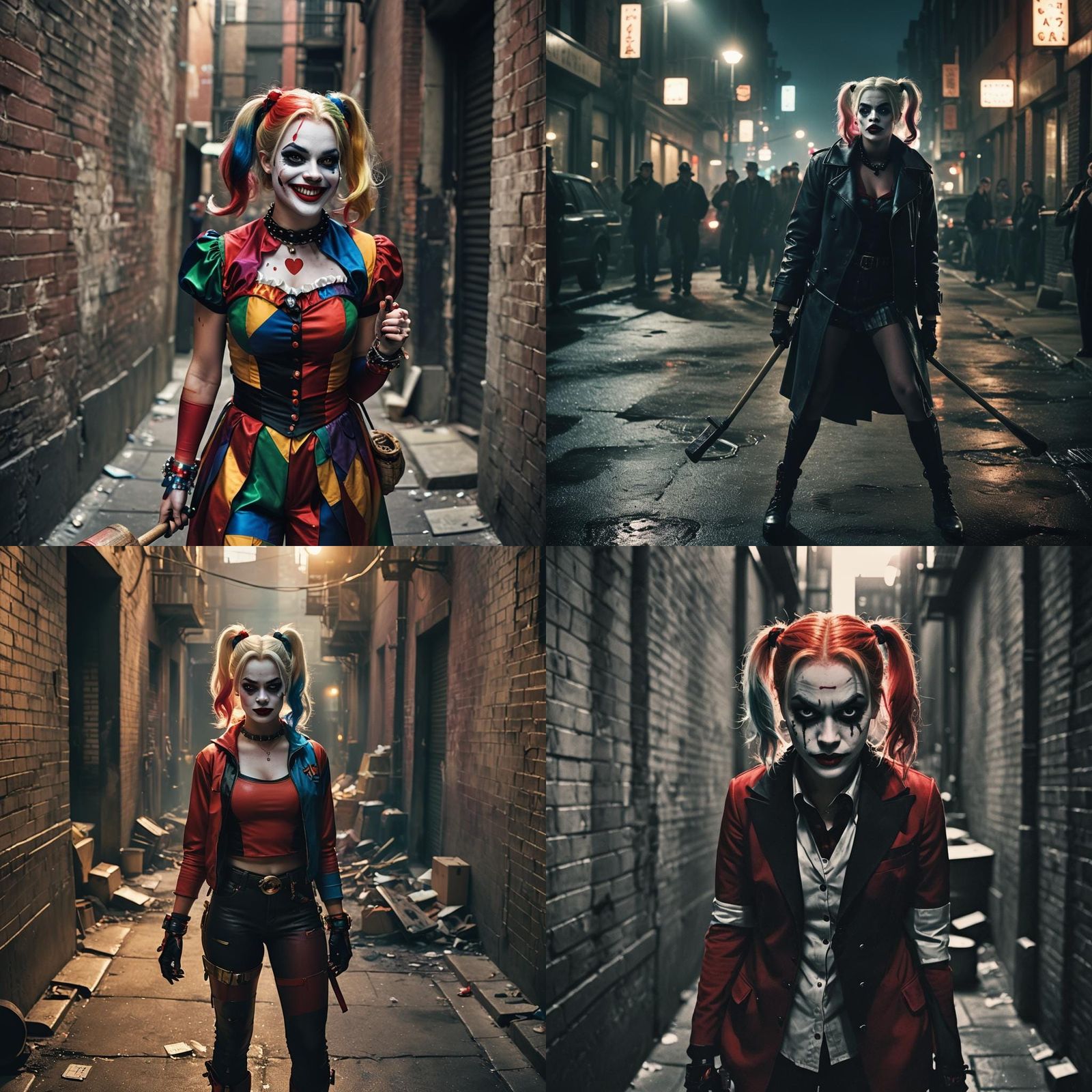 Dramatic Harley Quinn Cinematic Film Still
