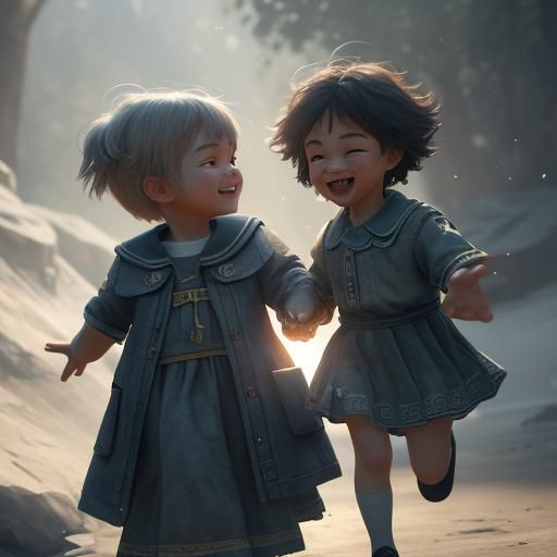 Radiant Children: A 3D Rendered Vision of Youth