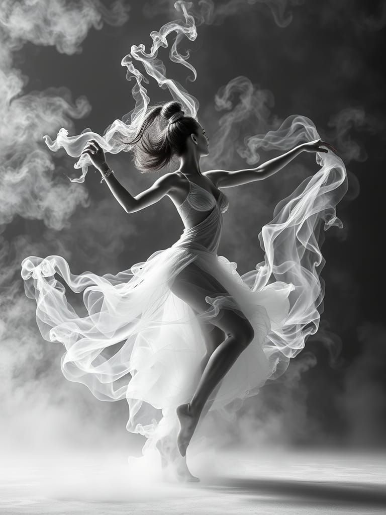 Misty Smoke Dancer in Ethereal Motion