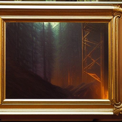 The Mirror of Erised as Oil Painting