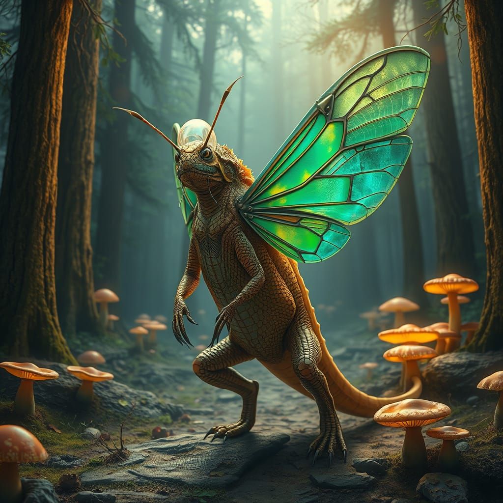 Surreal Biomechanical Hybrid Reveals Emerald-Green Wings in ...