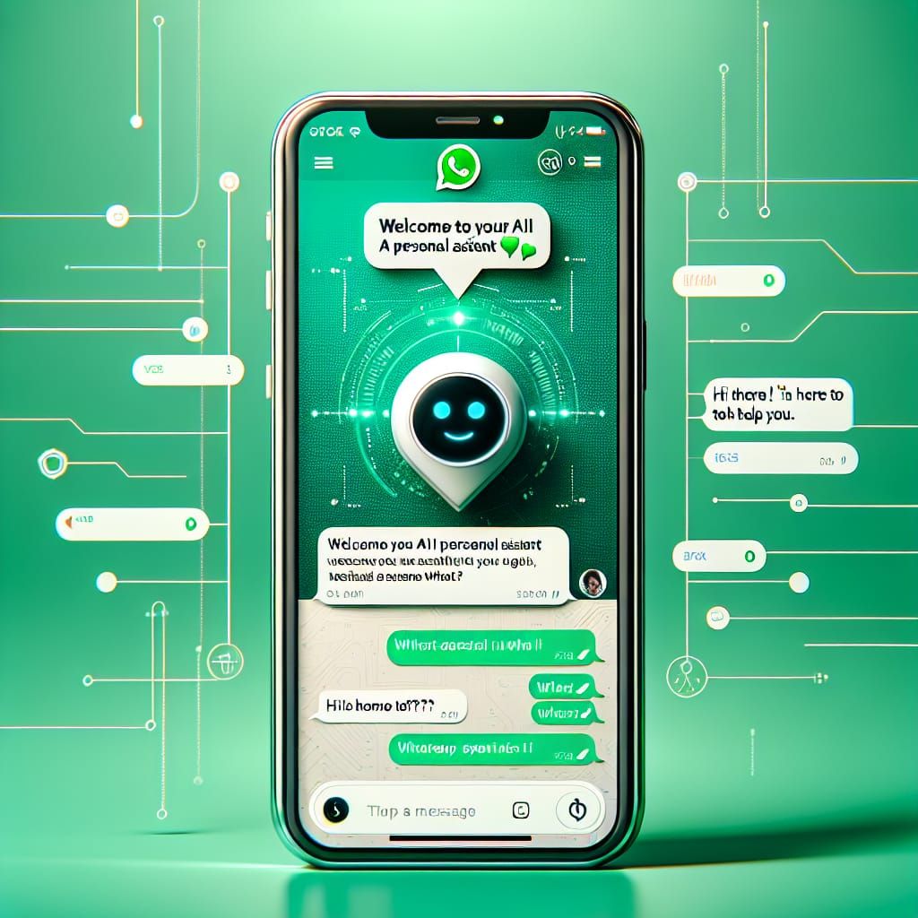 Modern AI Assistant App Welcome Screen Design