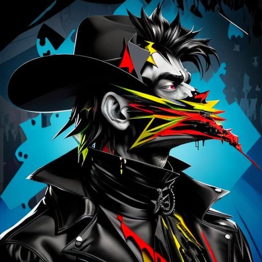 Fragmented Male Portrait in Digital Collage Style