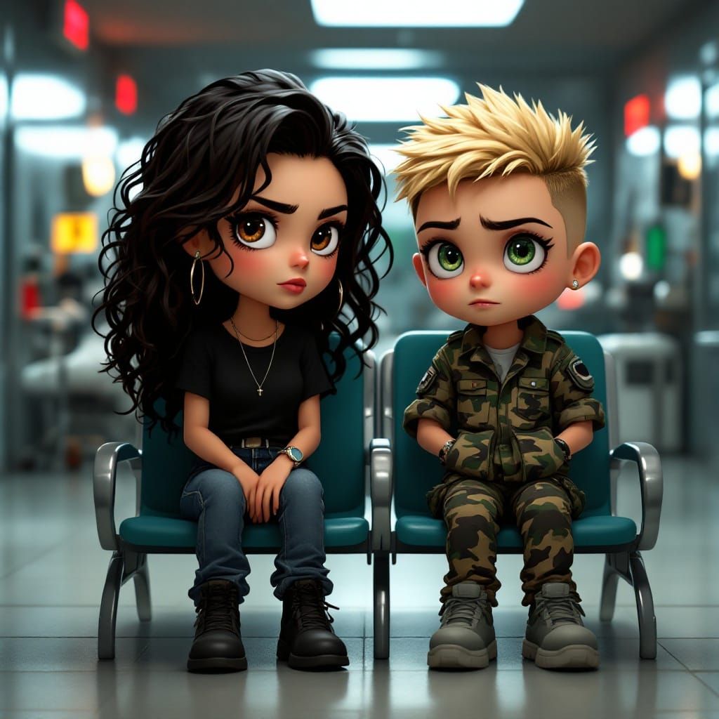 Chibi Women in Hospital Emergency Room