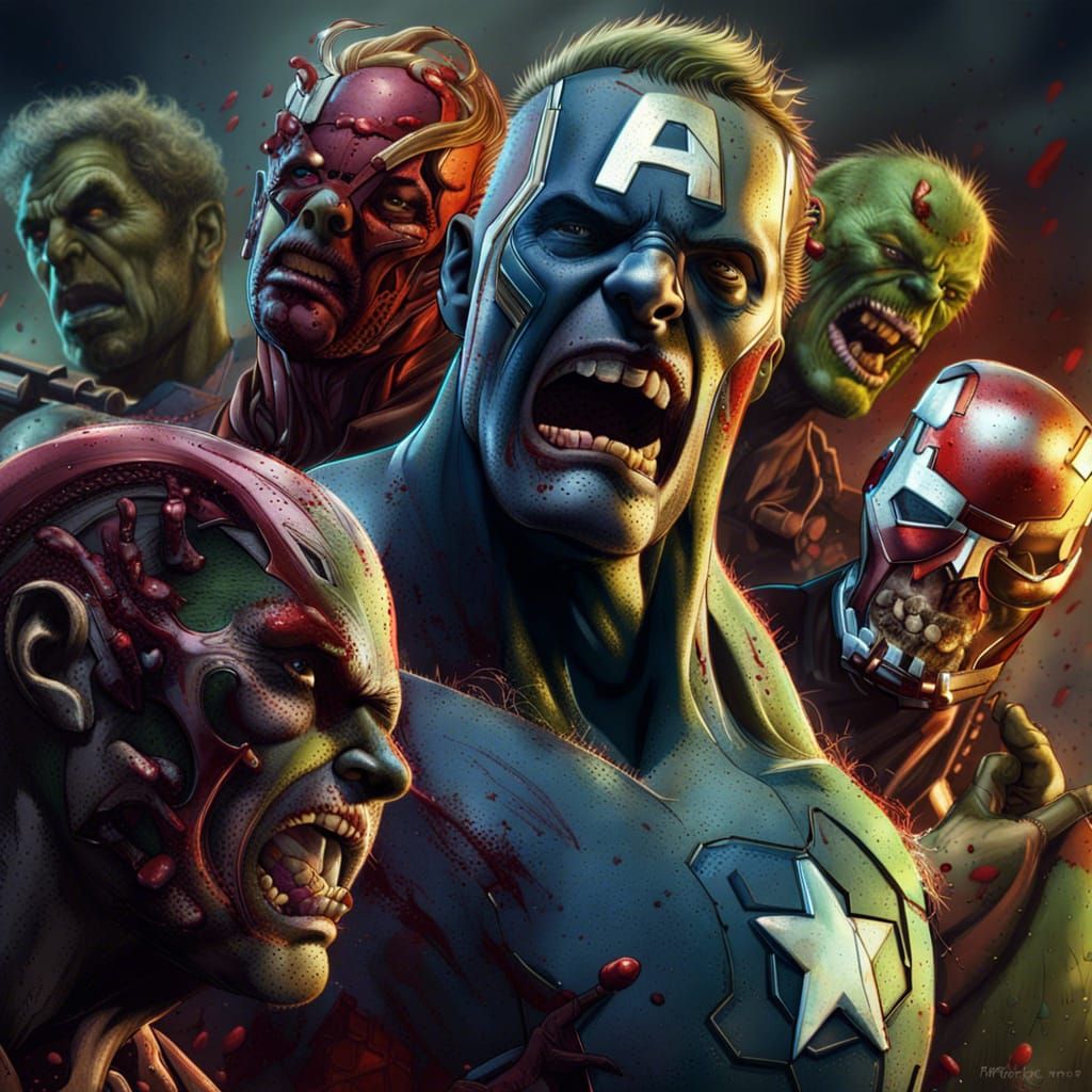 The Avengers Re-Imagined as Hyperrealistic Zombies