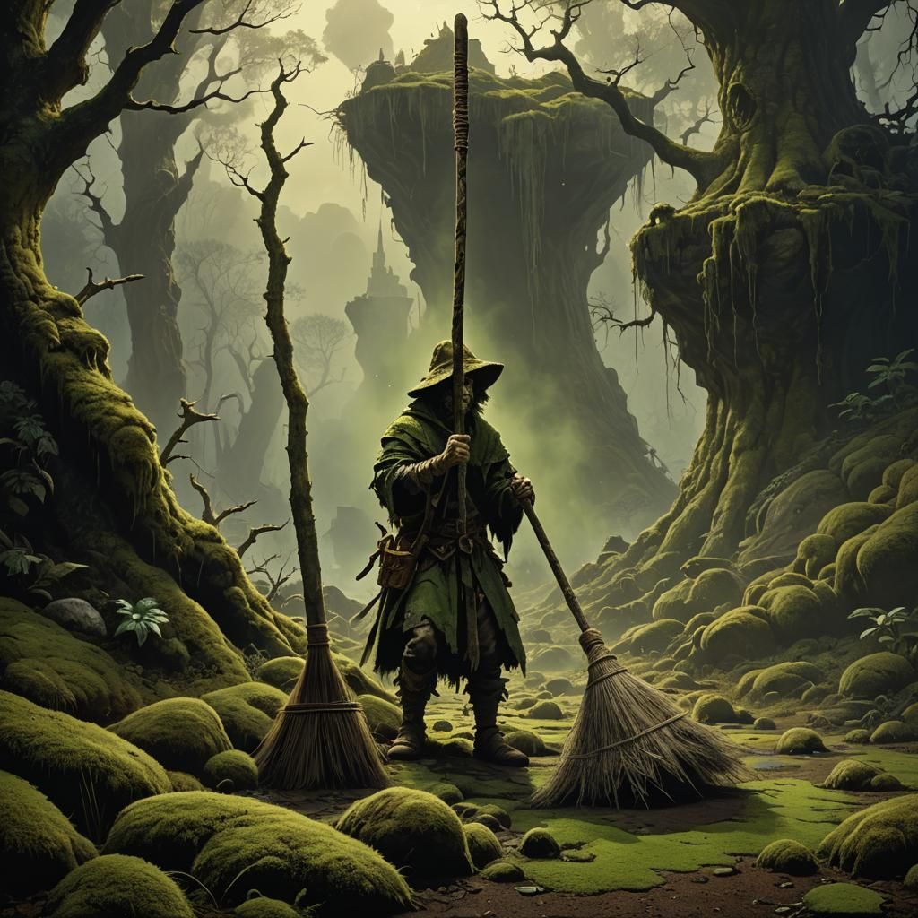 Brownie Peeking: Dark Fantasy Matte Painting