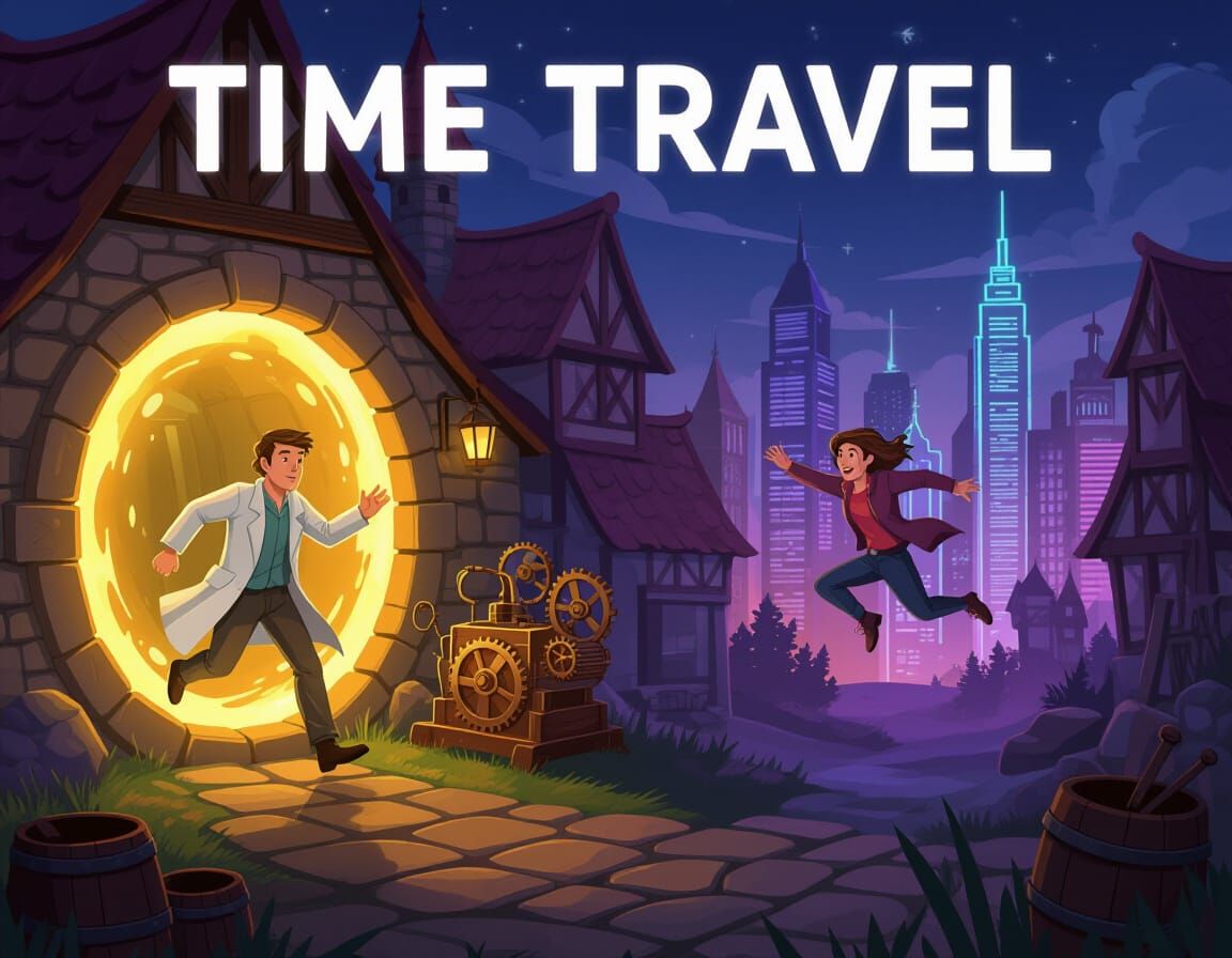 Time Travel Portal to Medieval Village