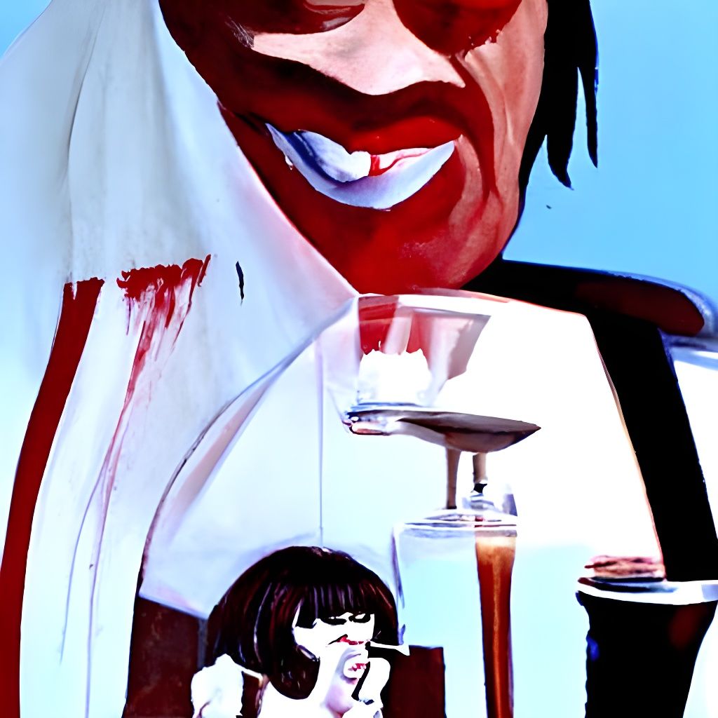 Woman Drinking Milkshake: Simple Graphic Sketch