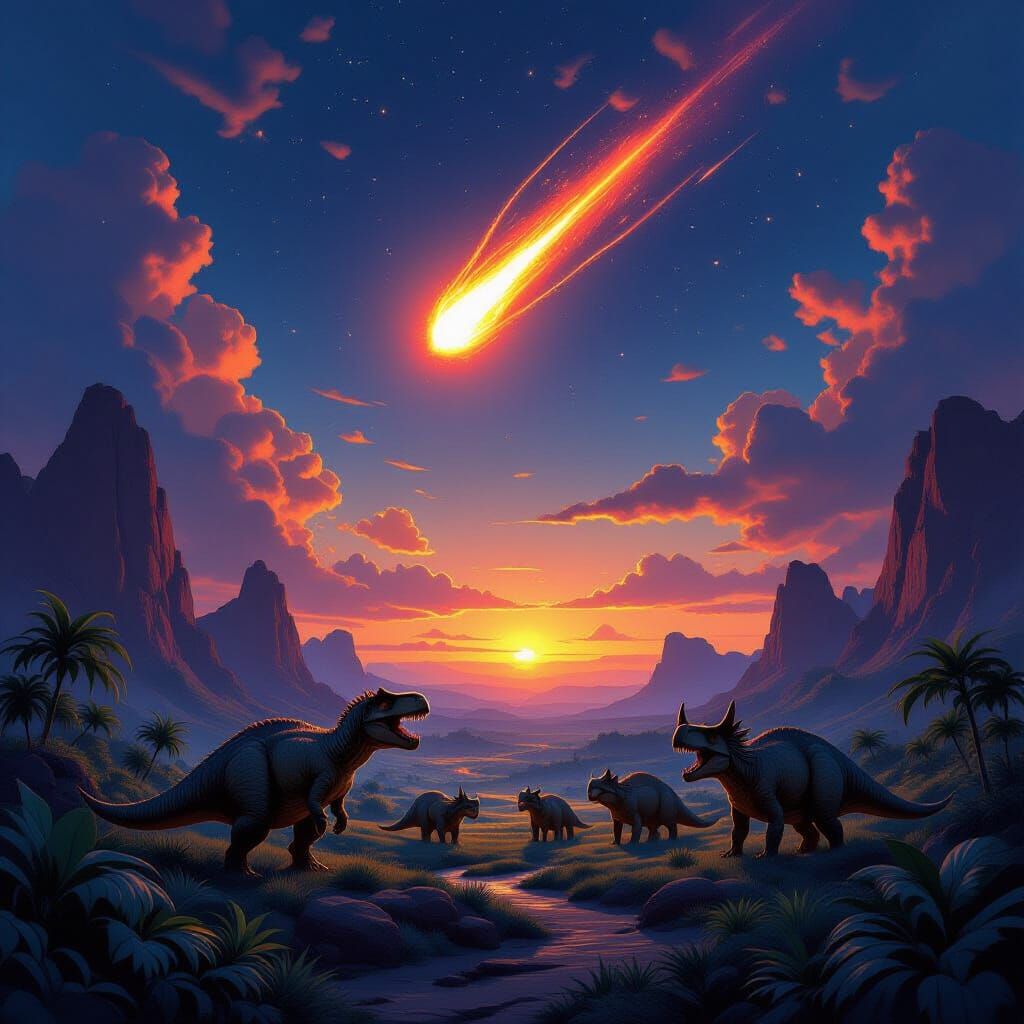 Dinosaur Extinction Event: Epic Fantasy Concept Art