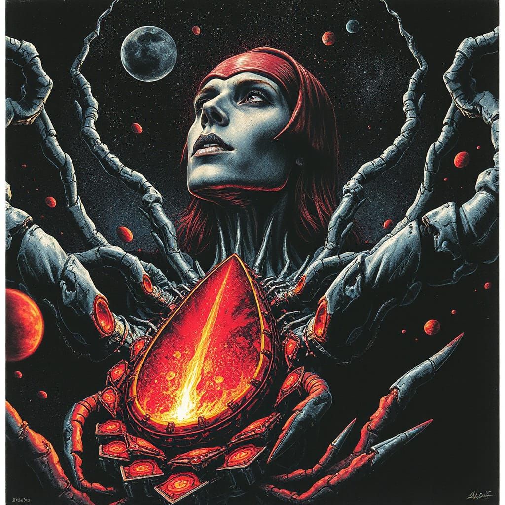 Sci-Fi Horror Machine in Deathly Light