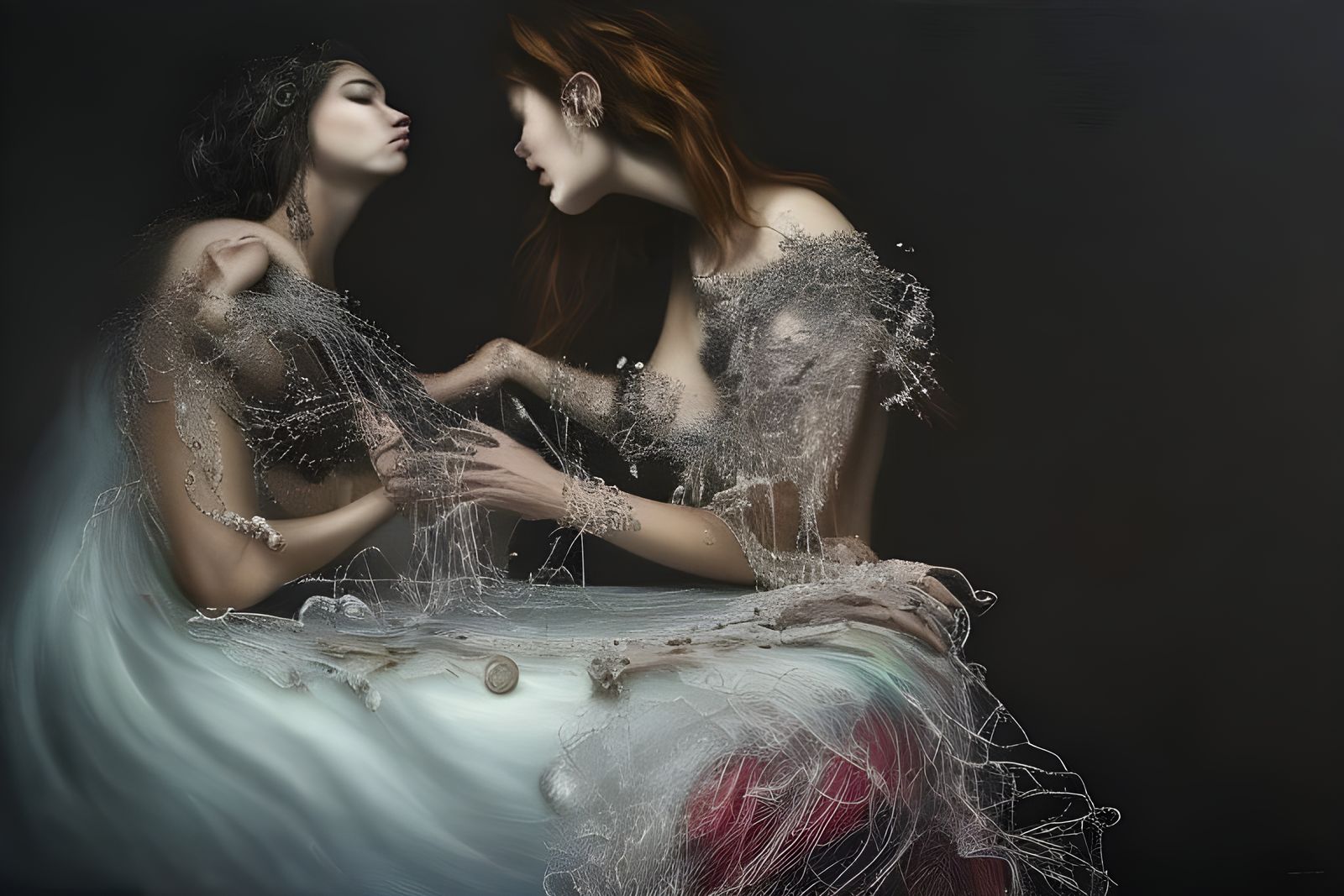 Hyperrealistic Weave of Love in Esoteric Style