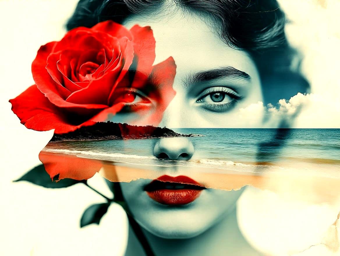 Vintage Glamour in a Romantic Beach Scene