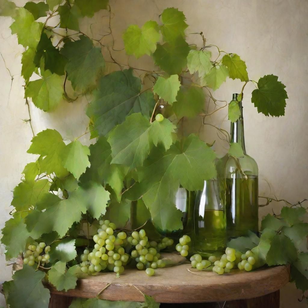 Verdant Vine Still Life: A Botanical Abundance
