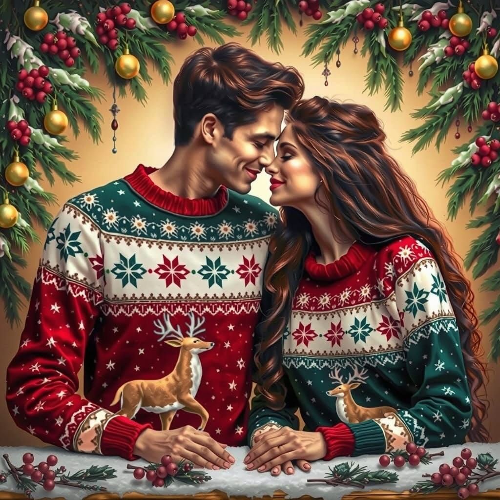 Cozy Christmas Kiss Under the Mistletoe