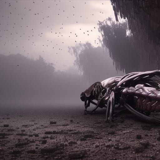 Decomposing Baby Carcass with Ants in 8K