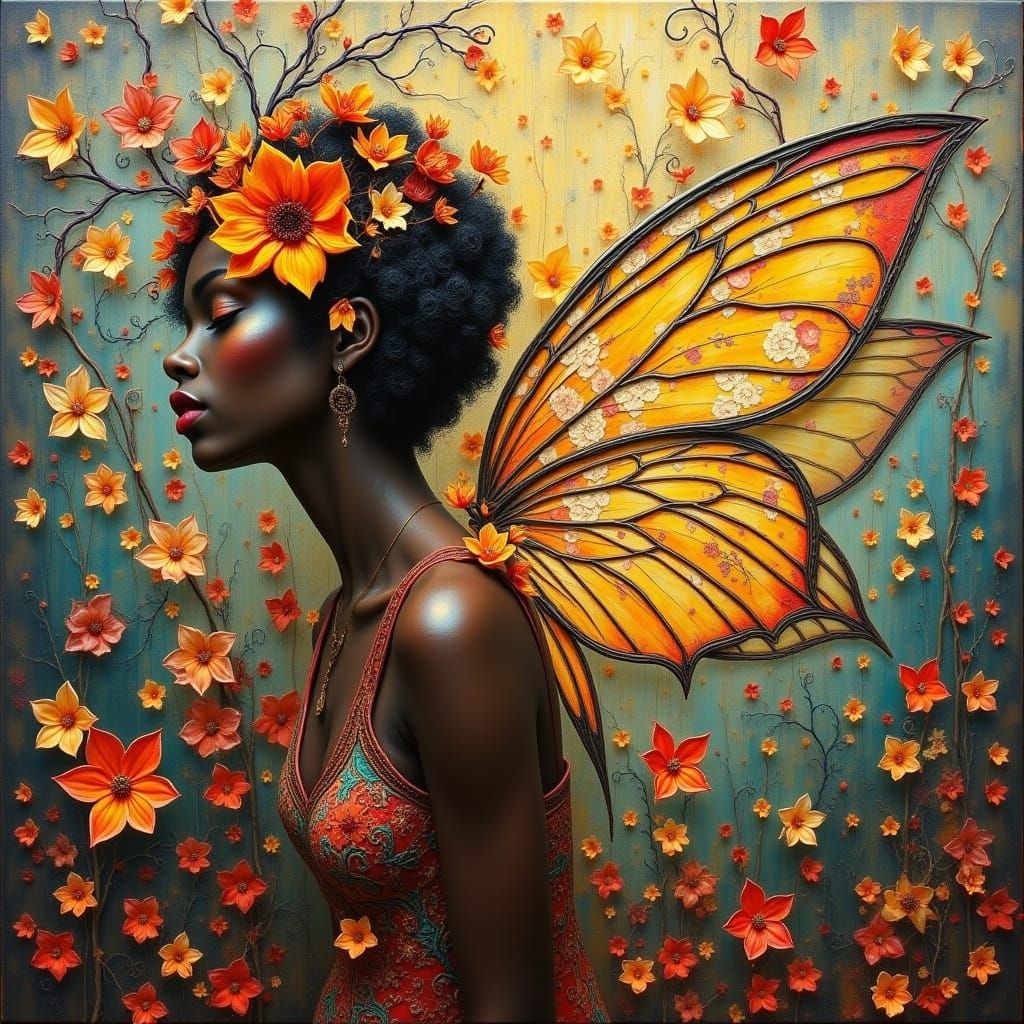 Elegant African Fairy by Masters of Modern Art