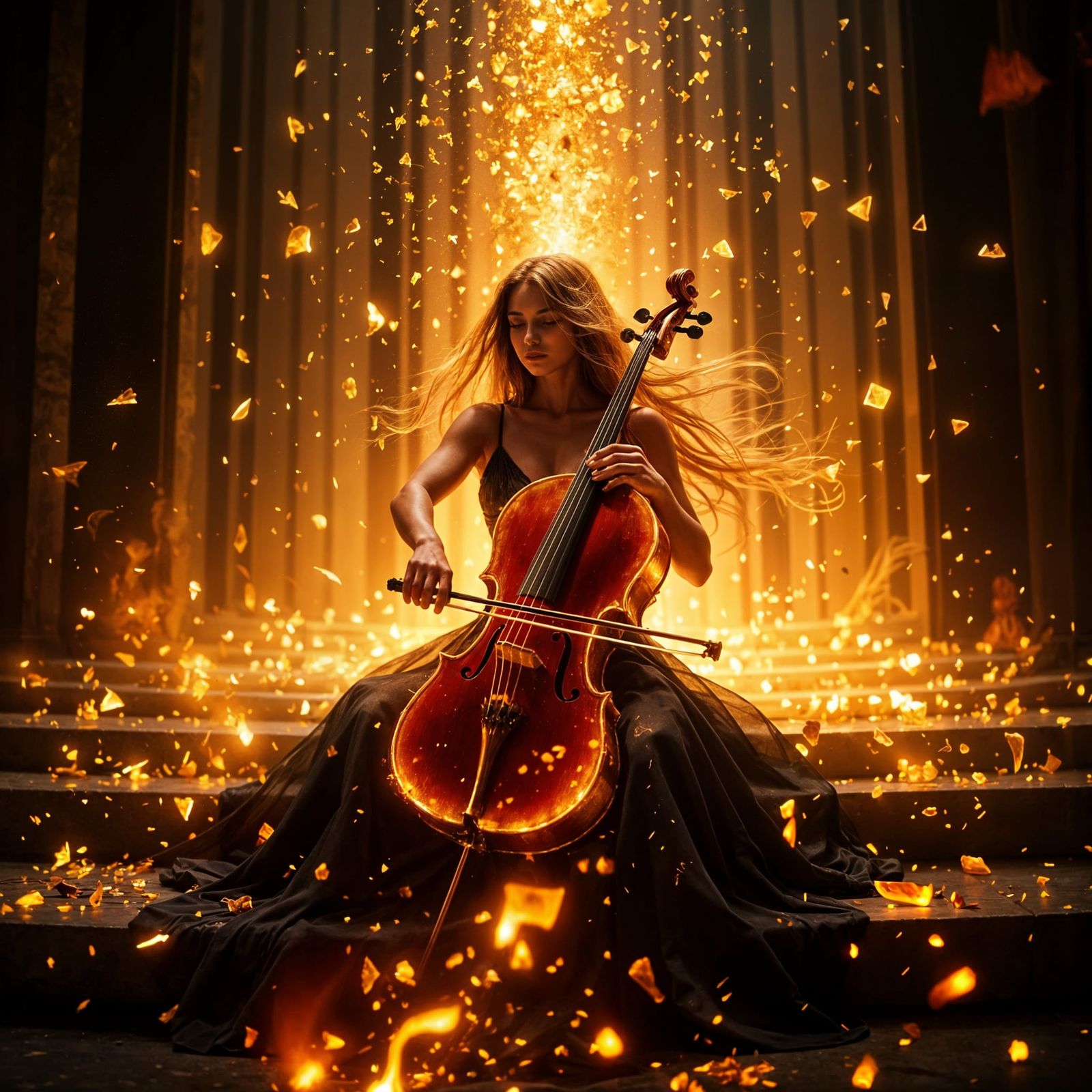 Cellist Ignites Music in a Crystal Cathedral