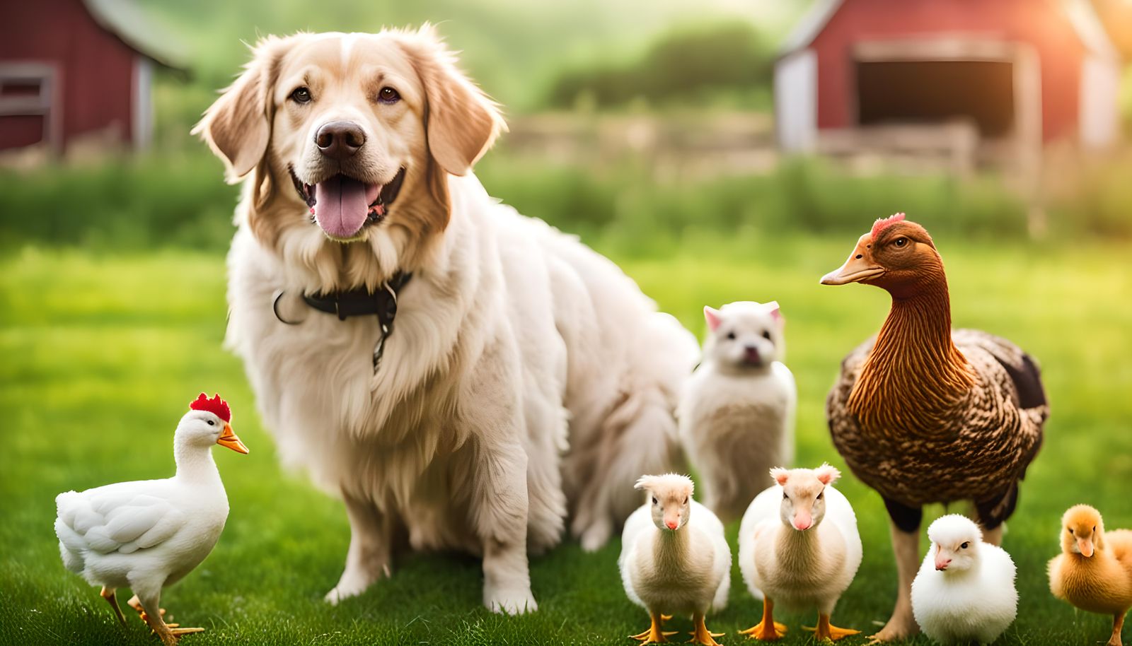 Lively Farm Scene with Animals: Professional Photography