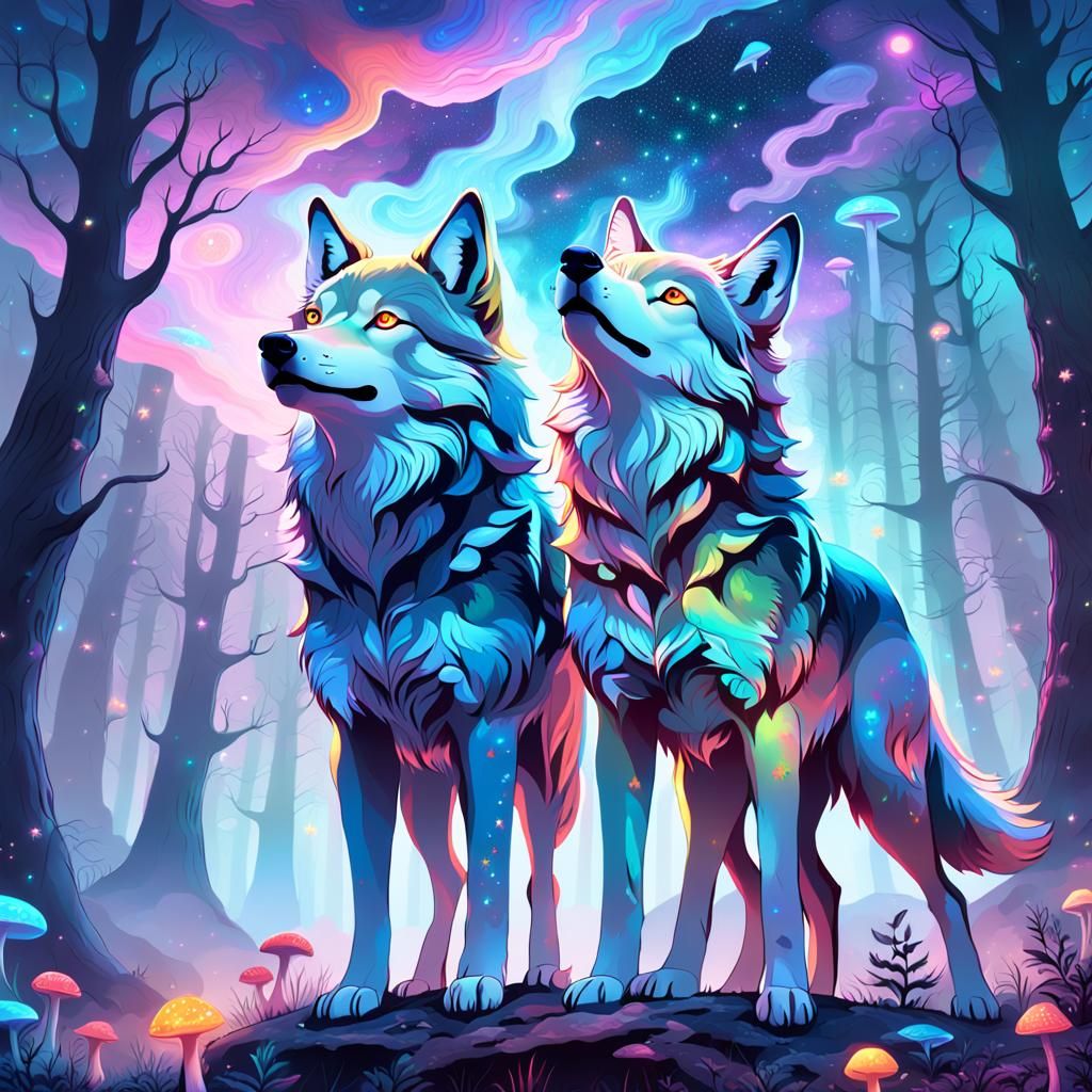 Vibrant Sisters in Whimsical Woodland