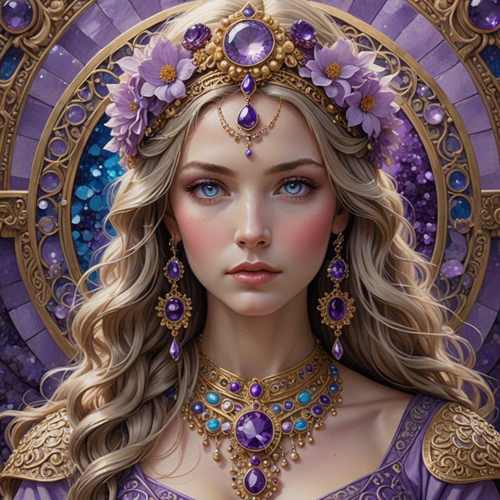 Mnemosyne, Goddess of Memory, in Vibrant Detail