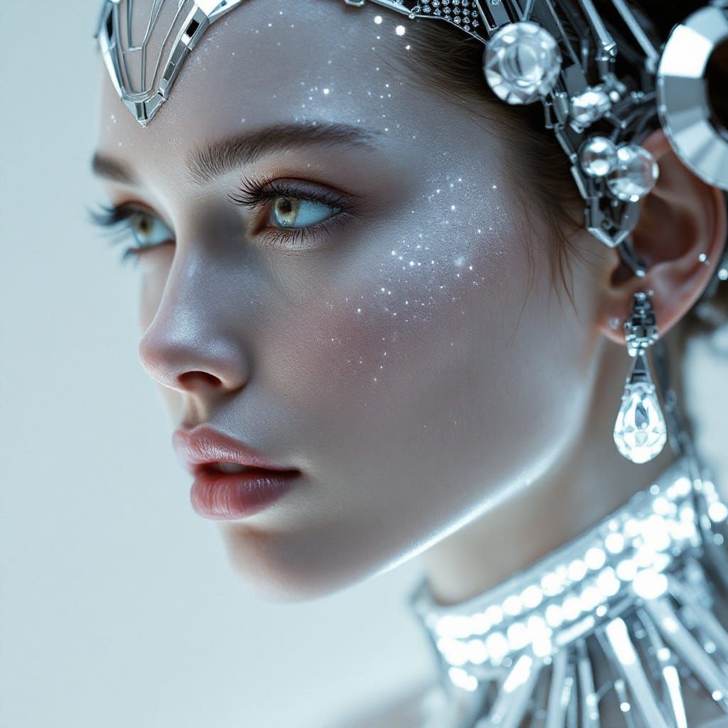 Hyperrealistic Portrait of a Futuristic Beauty in Intricate ...
