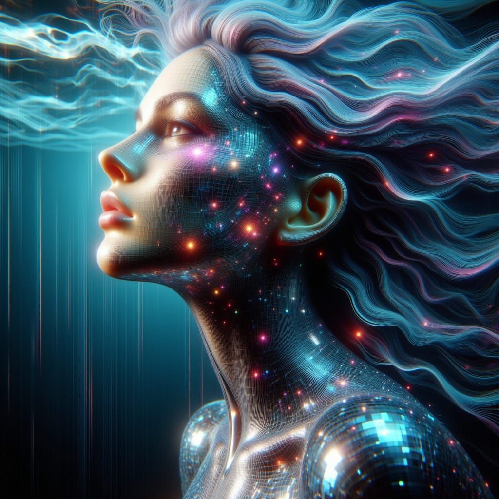 Flowing Underwater Current in Ethereal Style