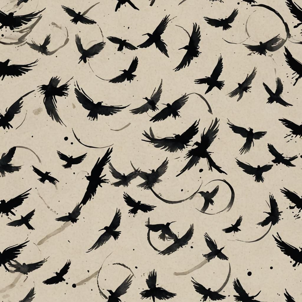 Dynamic Circle in Chinese Ink Brush Style