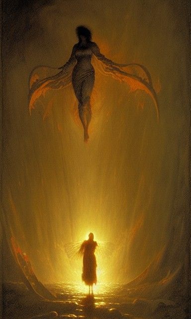 Burning Woman: A Horror Art Illustration