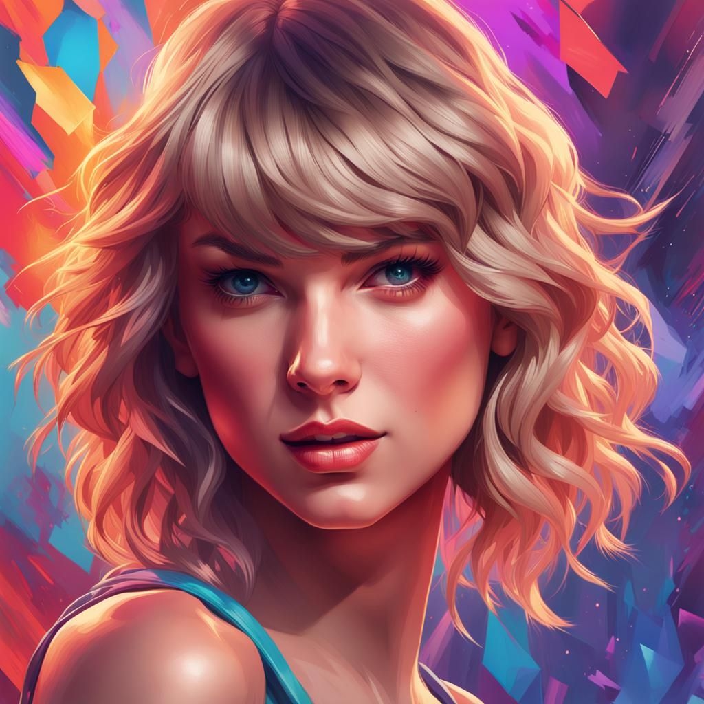Detailed Portrait of Taylor Swift in Art Nouveau Style